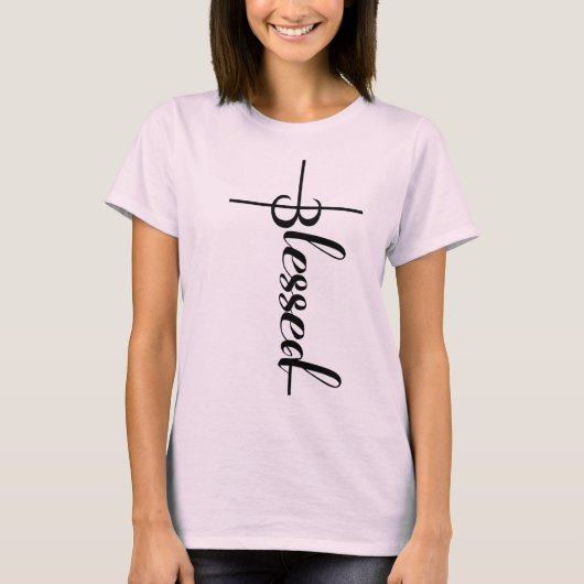祝福されたタイポグラフィ Tシャツ (正面)