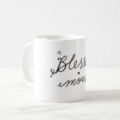 祝福されたママ コーヒーマグカップ (正面左)