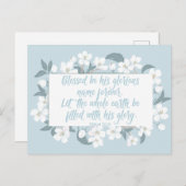 祝福された彼の名前詩篇クリスチャン聖句かわいい ポストカード (正面/裏面)