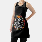 祝福された感謝に満ちた家族の感謝祭の食事 エプロン (インサイチュ)