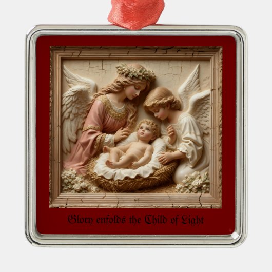 祝福された方々がこのマングル飾りを守られますように メタルオーナメント (正面)