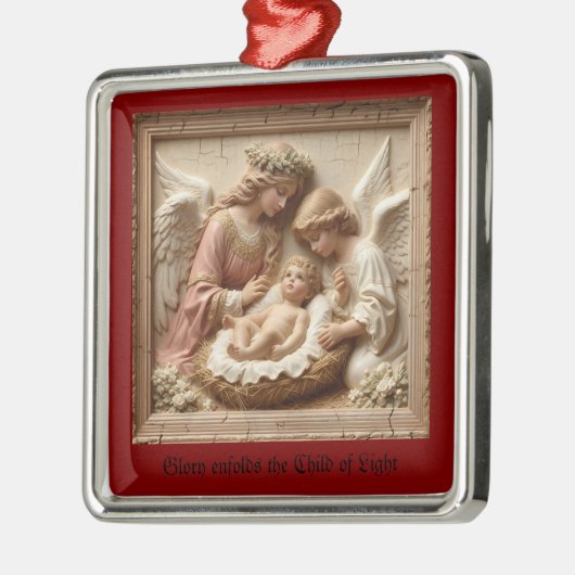 祝福された方々がこのマングル飾りを守られますように メタルオーナメント (左)