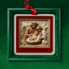 祝福された方々がこのマングル飾りを守られますように メタルオーナメント