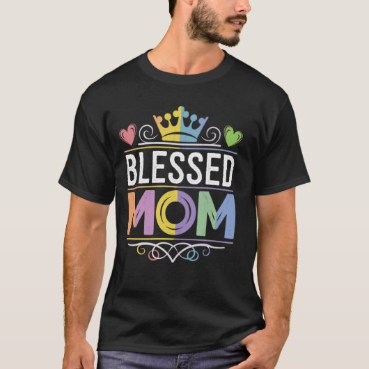 祝福された母 母の日 プレゼント お母さんへのギフト Tシャツ (正面)