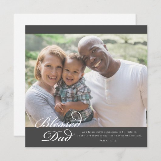 祝福された父の日の聖書の言葉 シーズンカード (正面/裏面)