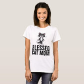 祝福された猫ママ Tシャツ (正面フル)