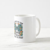祝福された蝶のキリスト教Tシャツデザイン (2) コーヒーマグカップ (正面右)