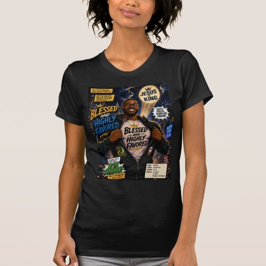 祝福され恵まれたイエスは王様 DBB7 Tシャツ (正面)