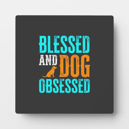 祝福され犬に夢中な犬好き フォトプラーク (正面)