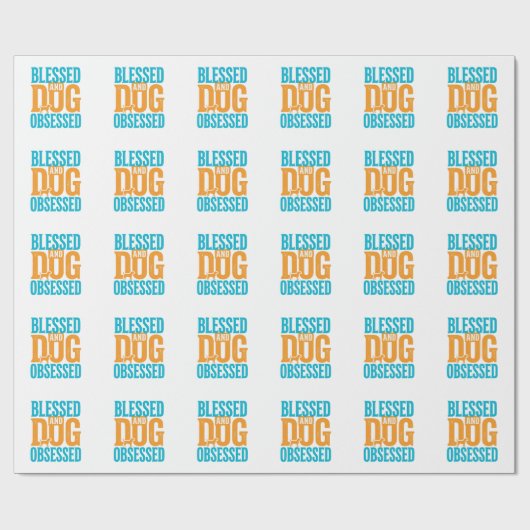 祝福され犬中毒ヴィンテージ犬好きデザイン ラッピングペーパー (フラット)