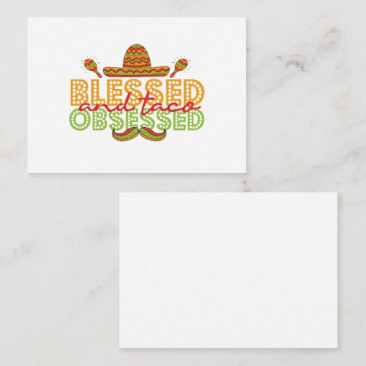 祝福され、タコに執着した面白いシンコ・デ・マヨのギフト ノートカード (正面/裏面)