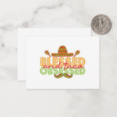 祝福され、タコに執着する面白いシンコ・デ・マヨのギフト ノートカード (正面/裏面インサイチュ)