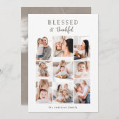 祝福と感謝のマルチ写真ホリデーカード シーズンカード (正面/裏面)