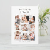 祝福と感謝のマルチ写真ホリデーカード シーズンカード (スタンド正面)