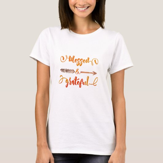 祝福と感謝の感謝祭 Tシャツ (正面)