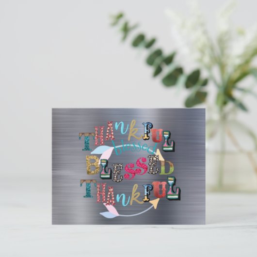 祝福と感謝 ポストカード (スタンド正面)