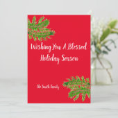 祝福に満ちたホリデーシーズンをお祈りします - カスタマイズ可能 シーズンカード (スタンド正面)