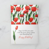 祝福に満ちた誕生日をお祈りします サンキューカード (内部)