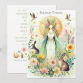 祝福のオスタラ　異教徒 ウィカン 平面ホリデーカード シーズンカード (正面/裏面)