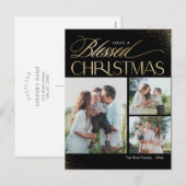 祝福のクリスマス宗教的ホリデーカードポストカード シーズンポストカード (正面/裏面)