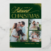 祝福のクリスマス　リアルホイル　宗教的ホリデーカード 箔シーズンカード (正面)