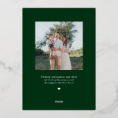 祝福のクリスマス　リアルホイル　宗教的ホリデーカード 箔シーズンカード (裏面)