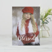 祝福のタイポグラフィークリスマス シーズンカード (スタンド正面)