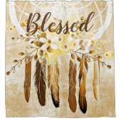 祝福のドリームキャッチャー シャワーカーテン (正面)