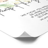 祝福のピンクの花を添えた新婦の両親を偲ぶ席 ポスター (角)