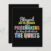 祝福のピースメーカー 子供たち 手縫い クッションフック サンキューカード (正面/裏面)