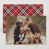 祝福のホリデーカード 白 招待状 (正面/裏面)