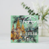 祝福のユール シルバー ペンタクル ホーリーと松 シーズンカード (スタンド正面)