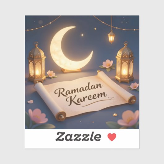 祝福のランタン - スクエア ビニールステッカー シール (シート)