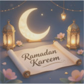 祝福のランタン - スクエア ビニールステッカー シール (正面)