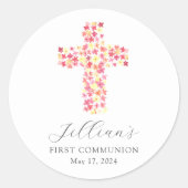 祝福の十字架 初聖体 ラウンドシール (正面)