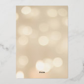 祝福の家族写真リアルフォイルホリデーカード 箔シーズンカード (裏面)