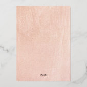 祝福の家族写真リアルホイルホリデーカード 箔シーズンカード (裏面)