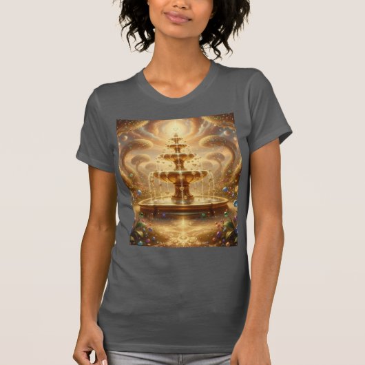 祝福の泉 — 神聖な豊かさのオーバーフロー Tシャツ (正面)