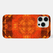 祝福の炎の曼荼羅 抽象芸術デザイン iPhoneケース (裏面横)