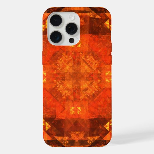 祝福の炎の曼荼羅 抽象芸術デザイン iPhoneケース (裏面)