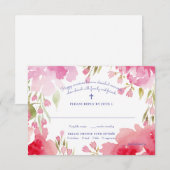 祝福の葉のレスポンスカード 招待状 (正面/裏面)