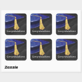 祝福の青と黒 スクエアシール (シート)