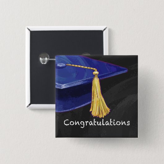 祝福の青と黒 缶バッジ (正面&裏面)