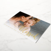 祝福の風景写真 ゴールド 箔シーズンカード (回転した状態)