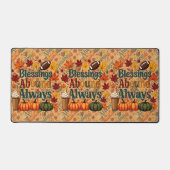 祝福は常に豊かでいつも秋のデザイン デスクマット (正面)