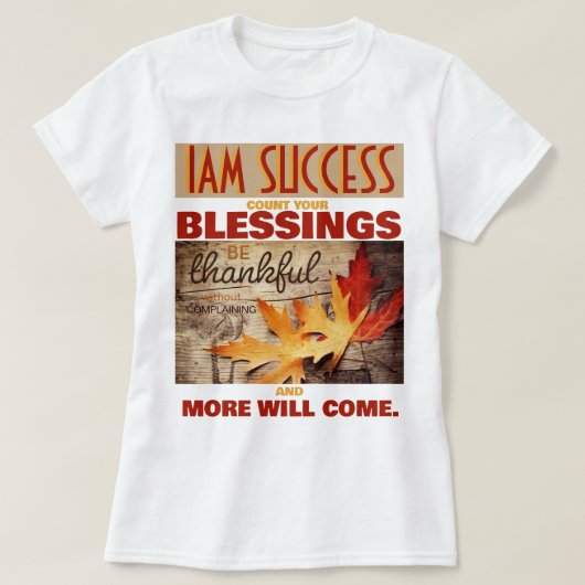 祝福を数えて Tシャツ (デザイン正面)