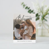 祝福を数える宗教的なクリスマスカード シーズンポストカード (スタンド正面)