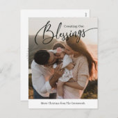 祝福を数える宗教的なクリスマスカード シーズンポストカード (正面/裏面)