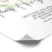 祝福ピンクの予約 - 花嫁の両親を偲ぶ ポスター (角)