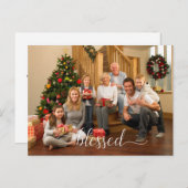 祝福家族のクリスマス写真 ポストカード (正面/裏面)